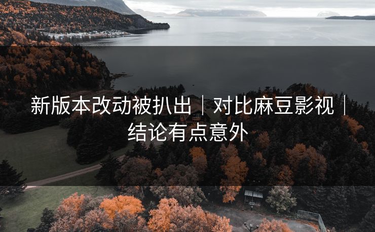 新版本改动被扒出｜对比麻豆影视｜结论有点意外