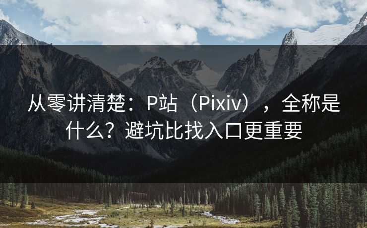 从零讲清楚：P站（Pixiv），全称是什么？避坑比找入口更重要